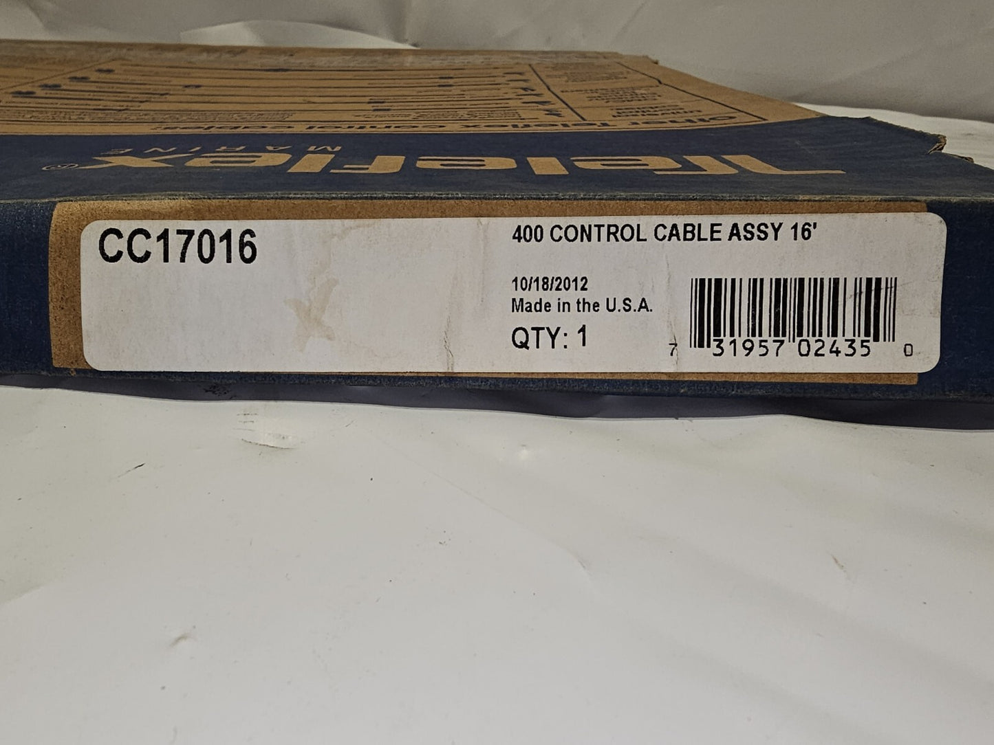 TELEFLEX MARINE #CC17016 TYPE 400 CONTROL CABLE ASSY 16' 171616