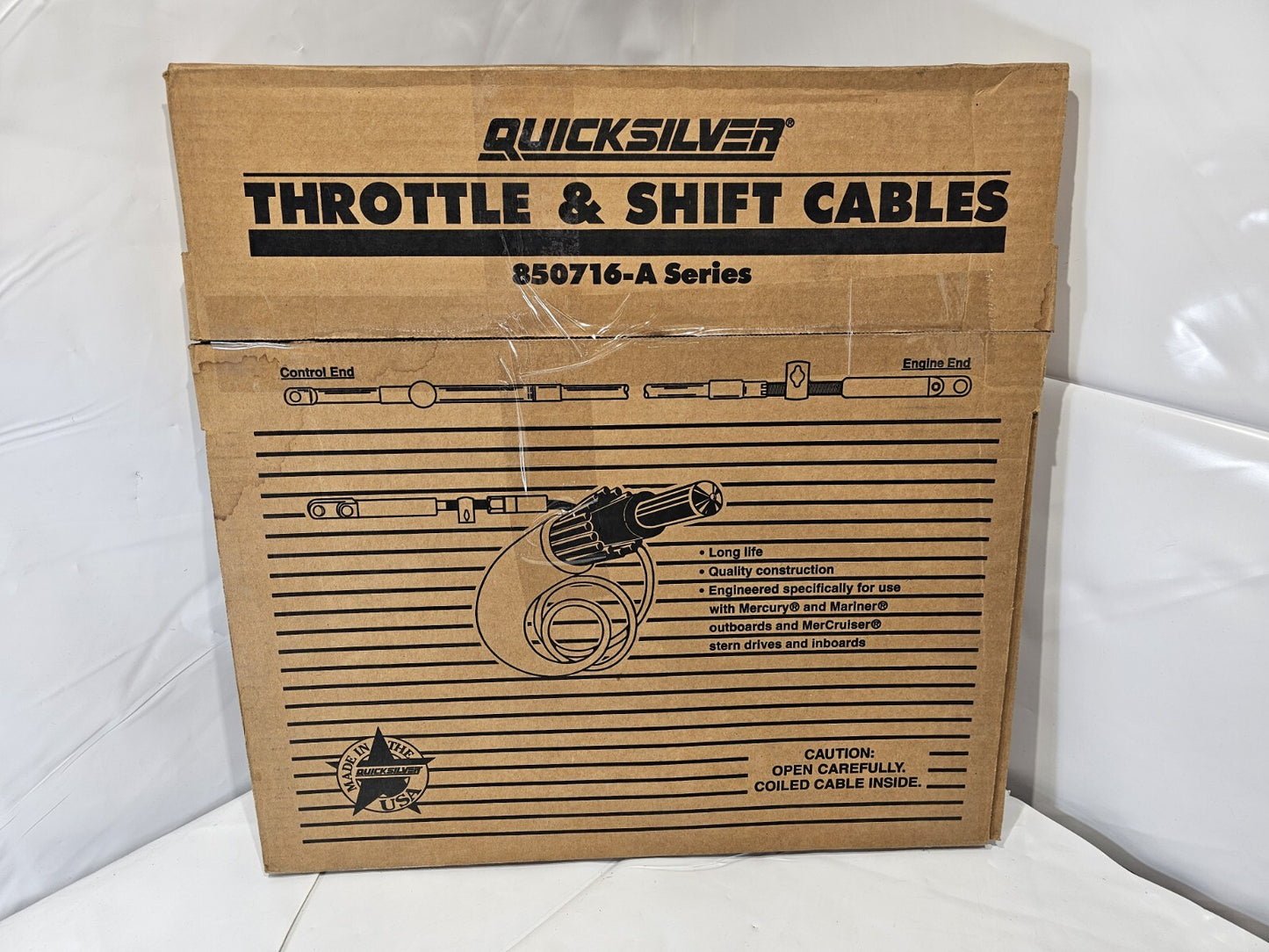 MERCURY QUICKSILVER SHIFT & THROTTLE CABLE 850716A 8'