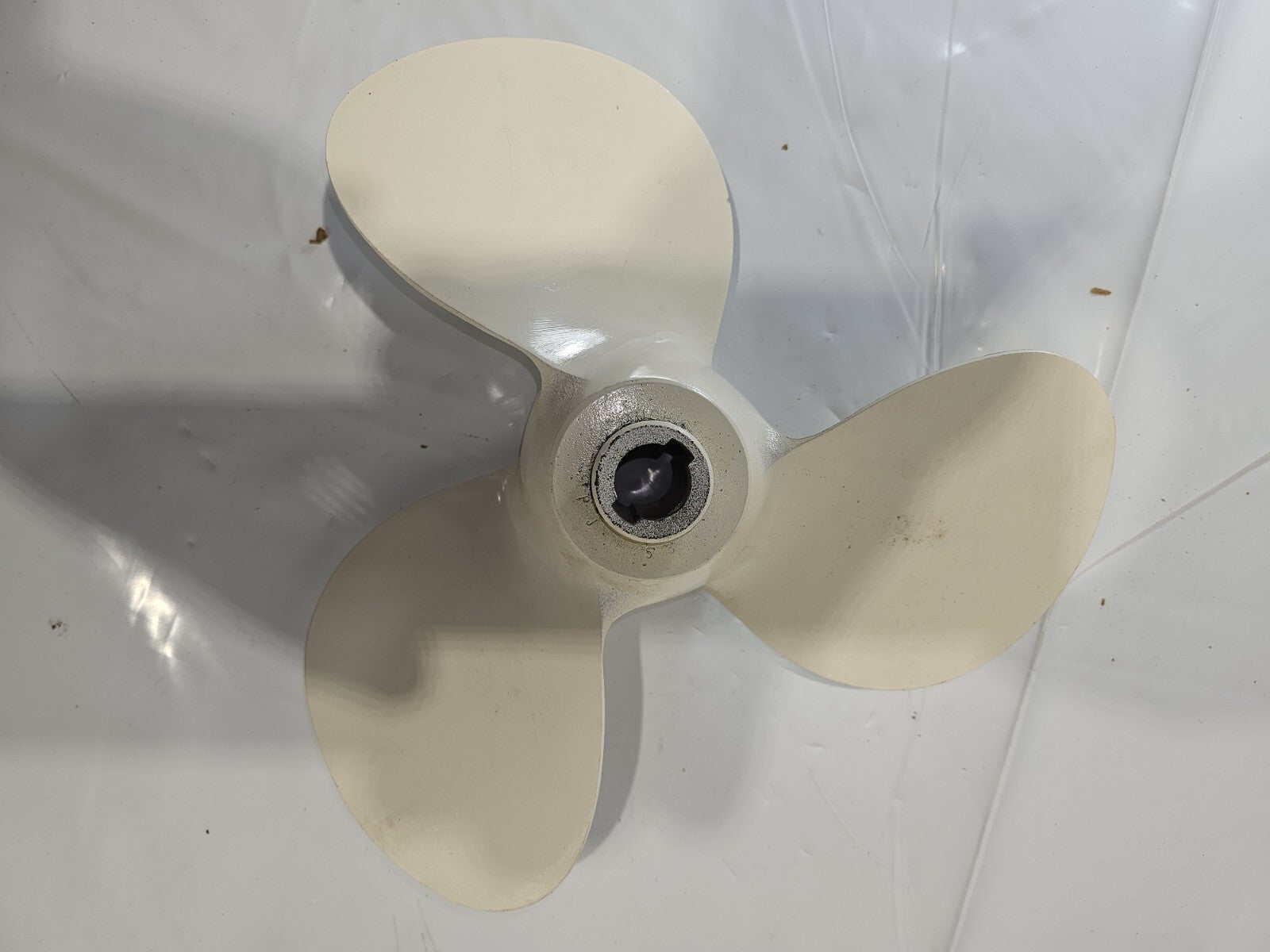 ALUMINUM 13" X 10P MICHIGAN WHEEL PROP, PJ 53, VERY OLD PIN STYLE HUB, # 966