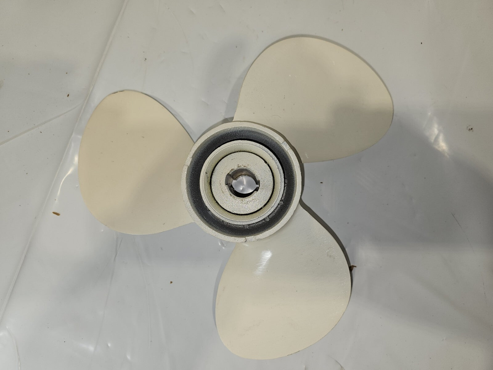 ALUMINUM 13" X 10P MICHIGAN WHEEL PROP, PJ 53, VERY OLD PIN STYLE HUB, # 966