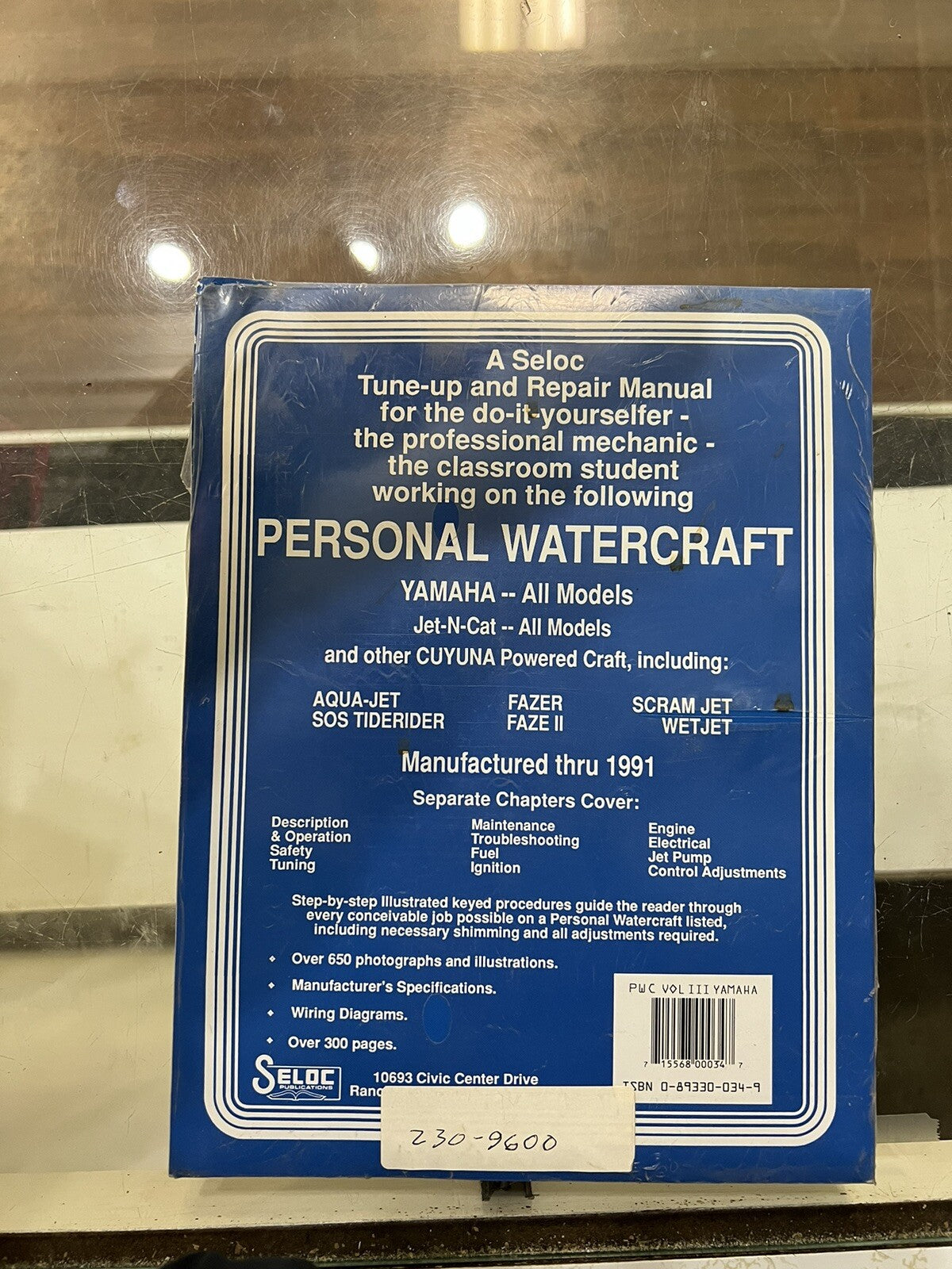 Seloc Yamaha Personal Watercraft thru 1991 Repair Manual Vol lll : SL9600