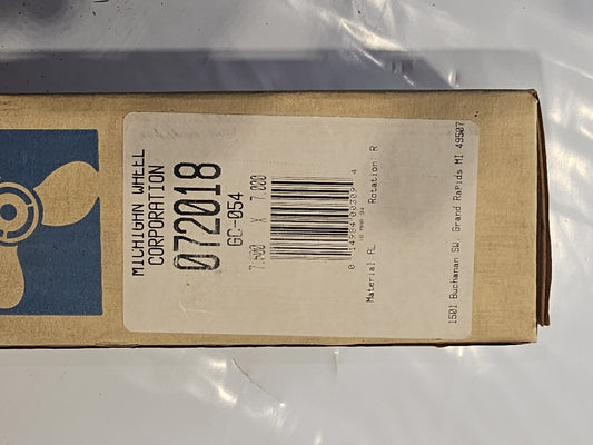 072018 GC54 Michigan Wheel  7.5" x 7" RH Rotation Chrysler/Force/Ward Propeller