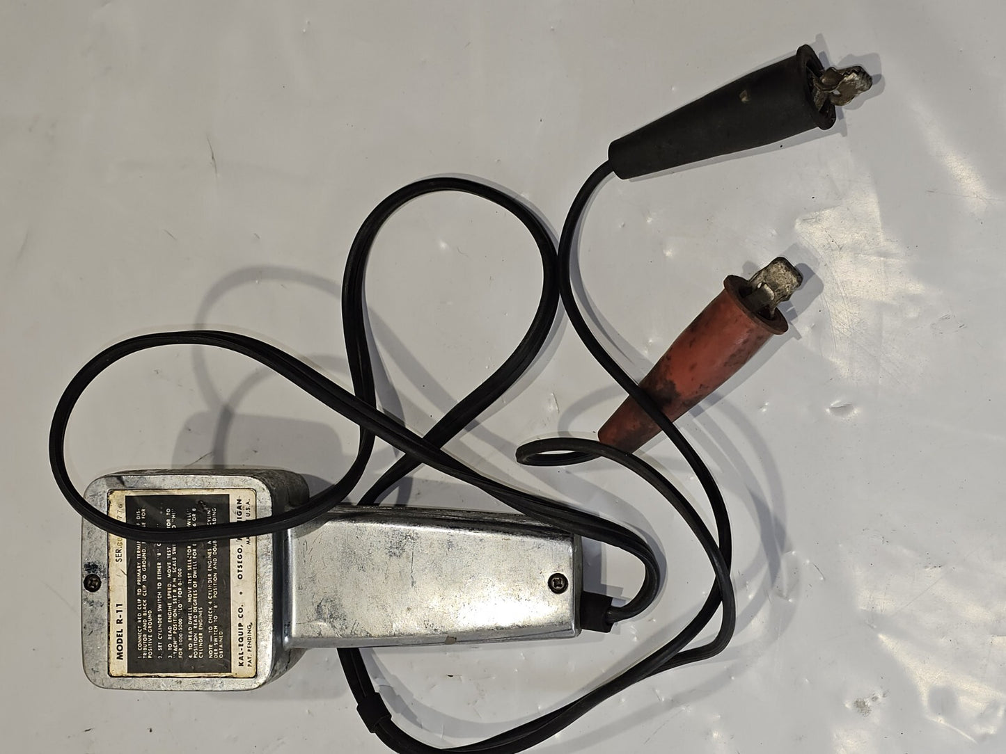 VINTAGE KAL-EQUIP CO MODEL #R-11 DWELL-TACH TESTER USED UNTESTED