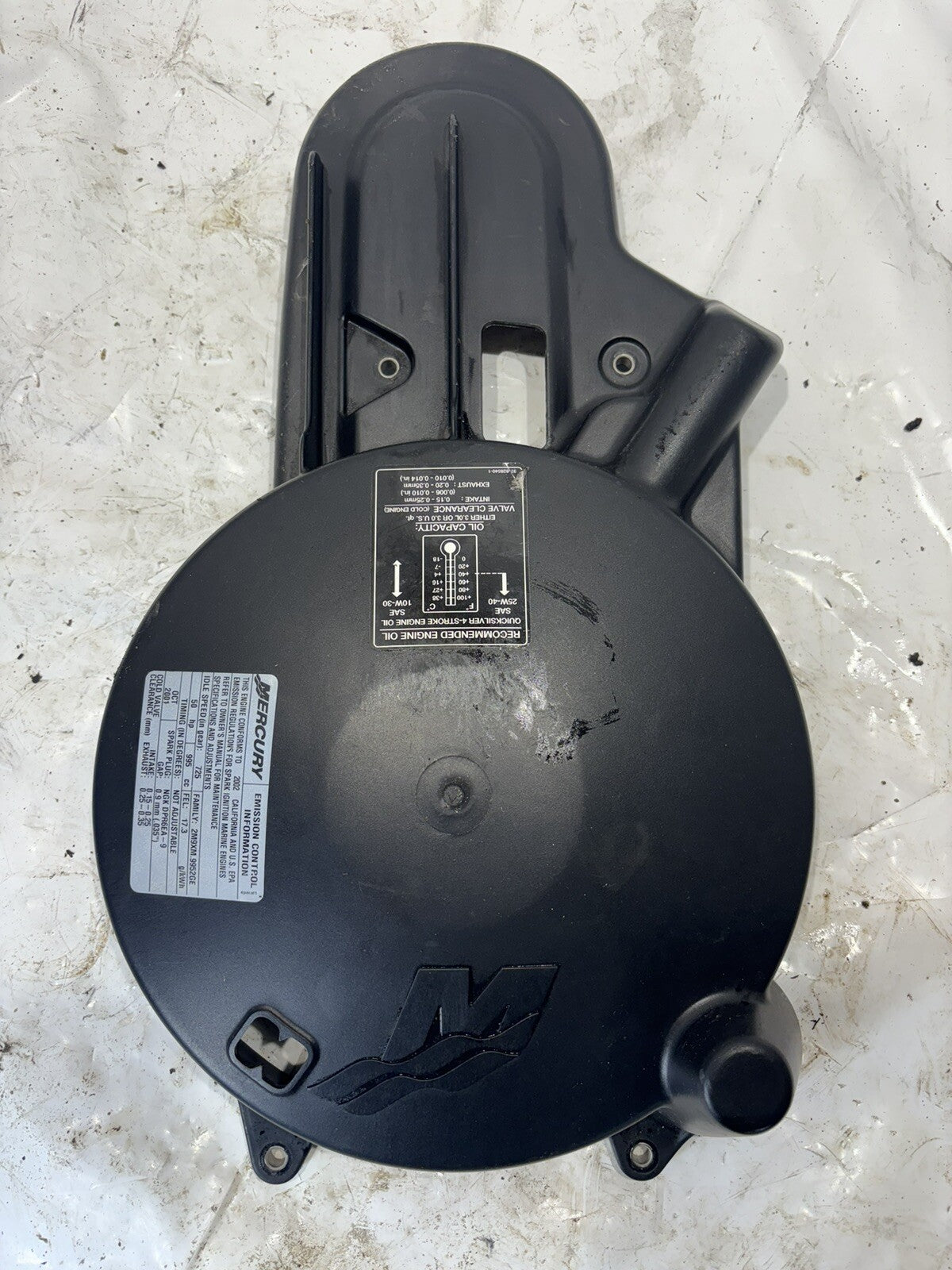 25 30 40 50 60 hp Mercury 859284T2 FLYWHEEL COVER four stroke EFI 859284