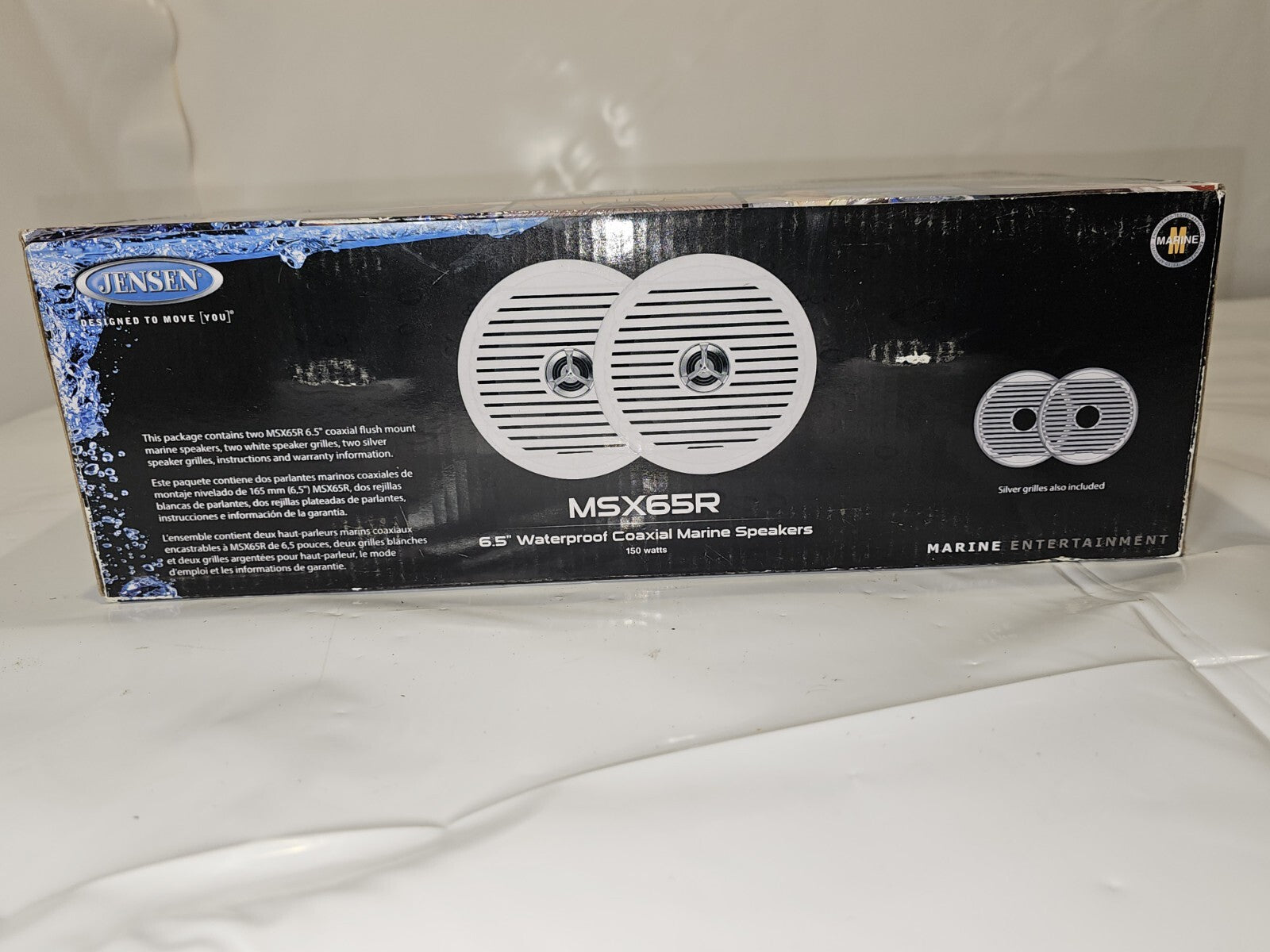 Jensen MSX65R 6.5-Inch Waterproof Coaxial Marine Speakers, 75 Watts Max. Power
