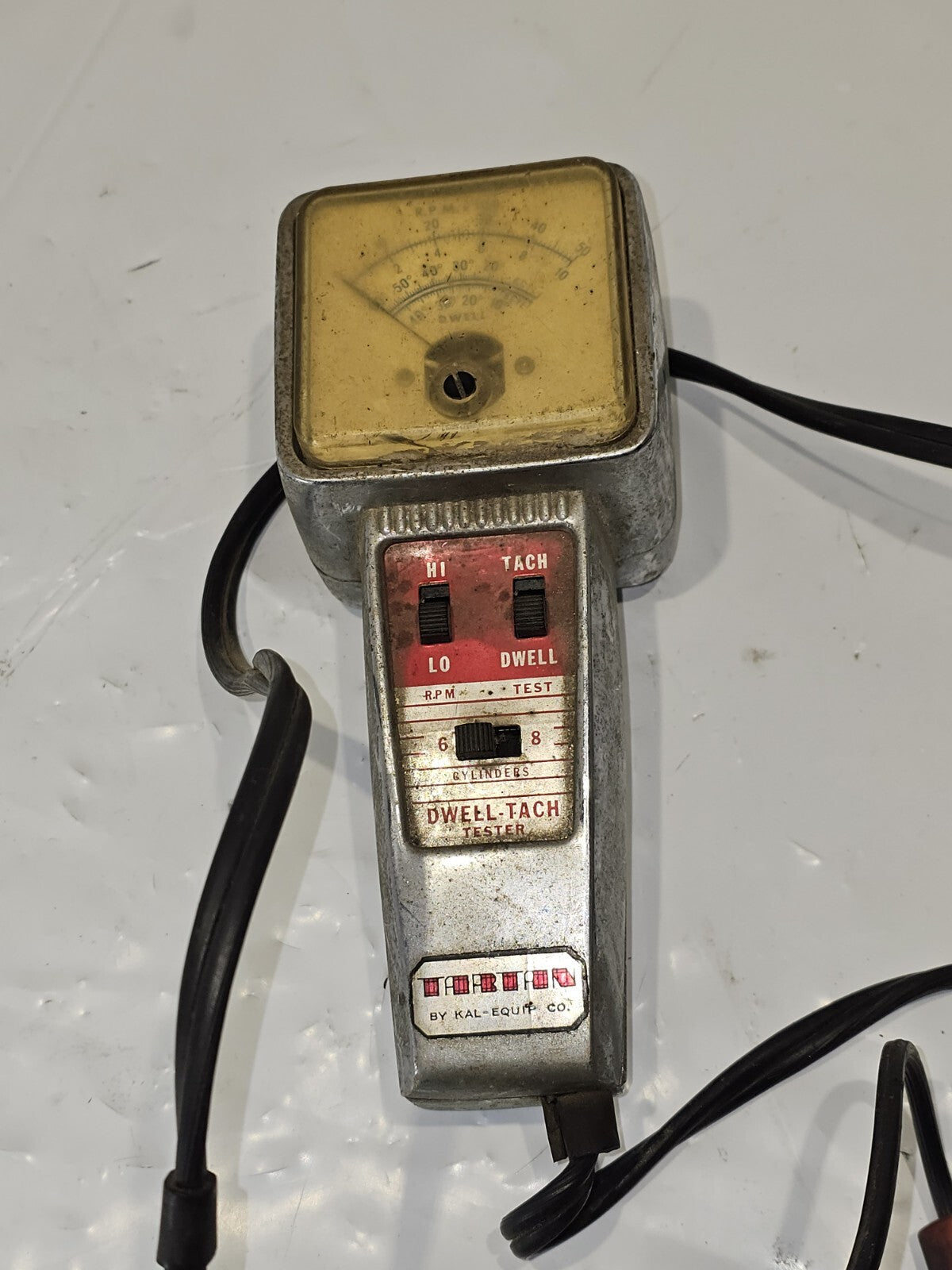 VINTAGE KAL-EQUIP CO MODEL #R-11 DWELL-TACH TESTER USED UNTESTED