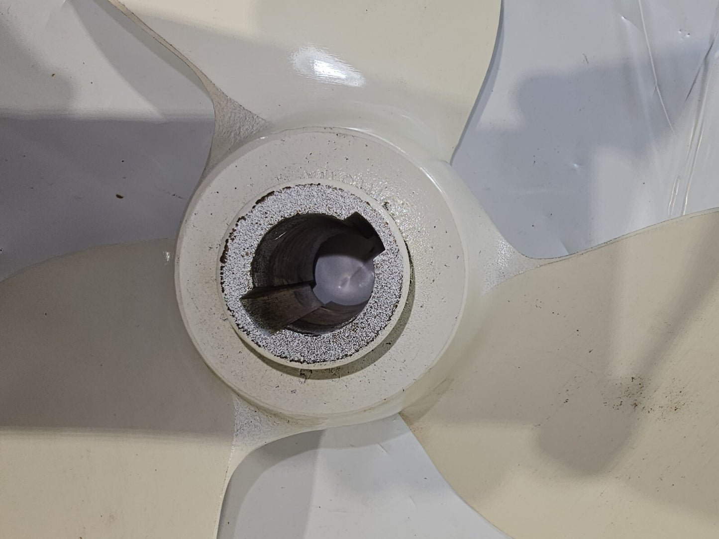 ALUMINUM 13" X 10P MICHIGAN WHEEL PROP, PJ 53, VERY OLD PIN STYLE HUB, # 966