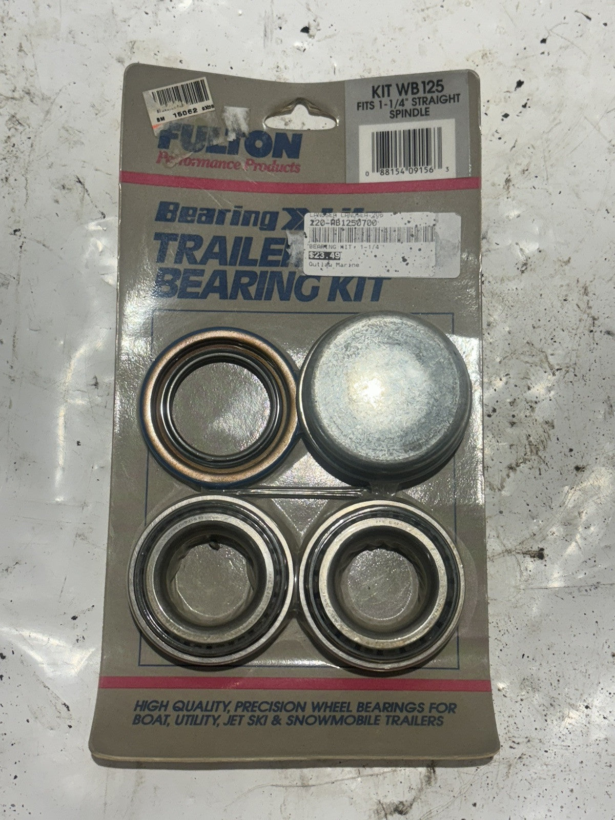 Fulton Trailer Wheel Bearing Kit  WB125 1 1/4” Straight Spindle ( For 2 )